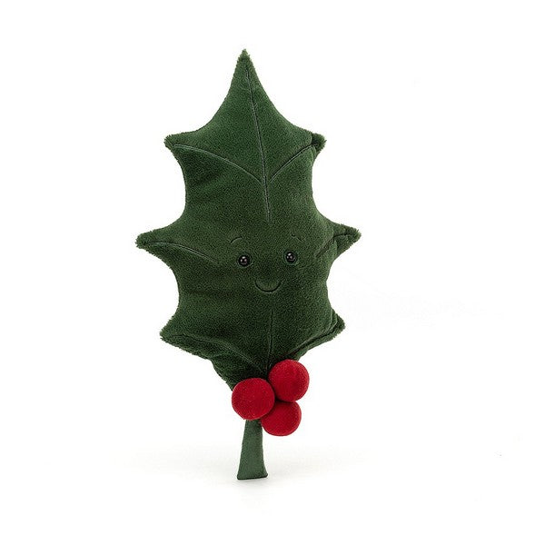 JELLYCAT PLUSH XMAS WOODLAND HOLLY LEAF