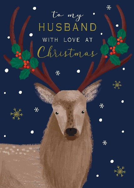 Husband With Love Christmas Card