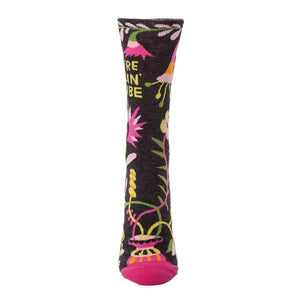 Blue Q Women's Crew Sock You're Killin' My Vibe | The Gifted Type