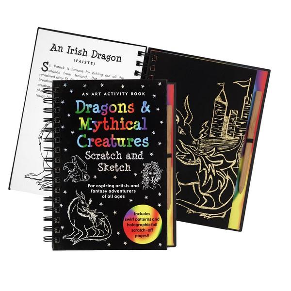 Dragons & Mythical Creatures Scratch And Sketch | Activity Book | The Gifted Type