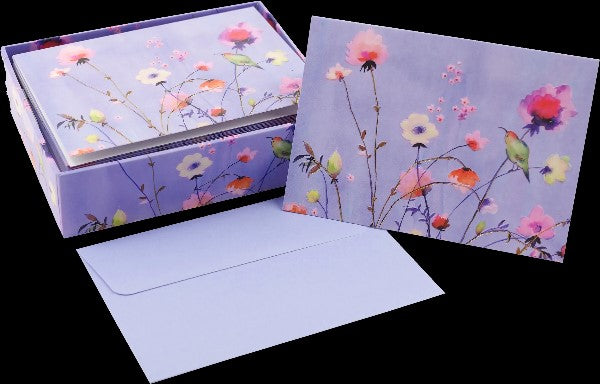 Lavender Wildflowers Blank Notecards