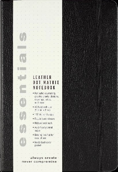 Essentials Large Leather Notebook | Dot