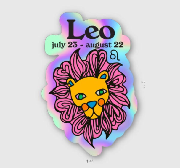 Ash & Chess Horoscope Sticker | Leo