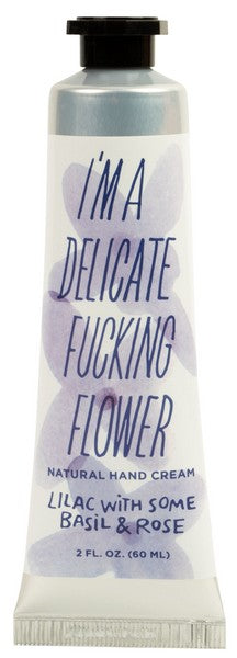 Blue Q Delicate Fucking Flower Hand Cream | Lilac Basil Rose