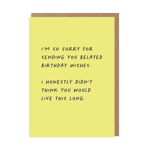 Belated Birthday Wishes Card