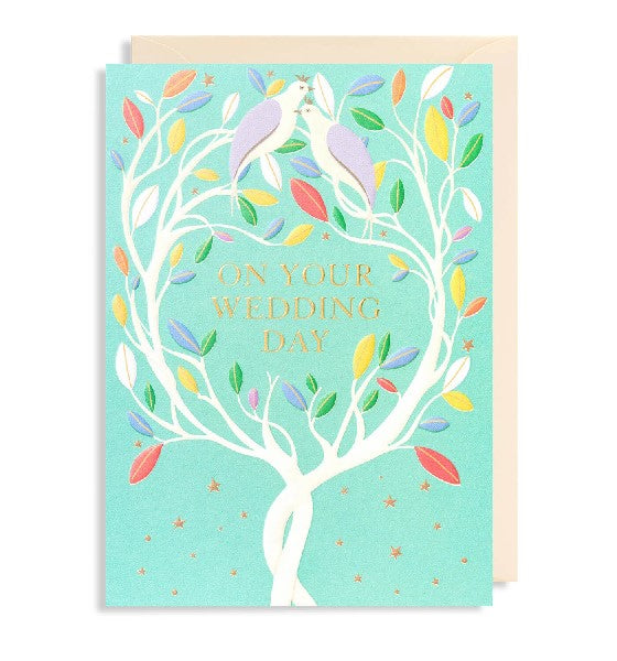 Lovebirds Wedding Card
