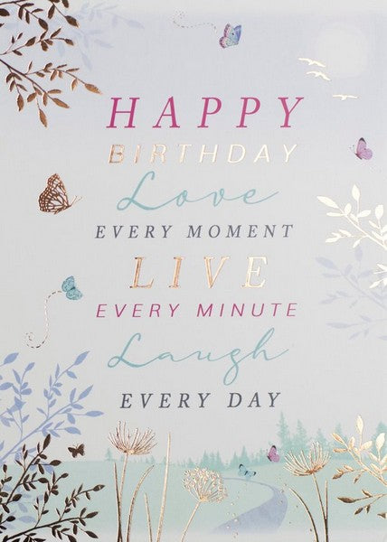 Live, Love, Laugh Birthday Card