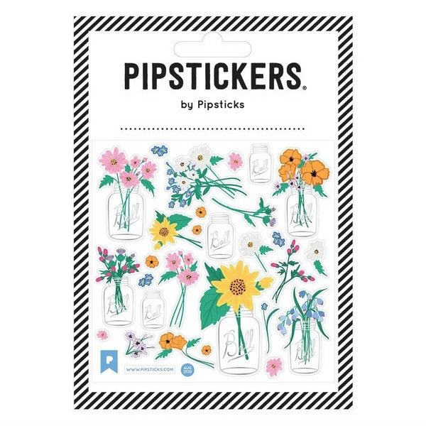 Pipsticks Stickers | Mason Jar Bouquet