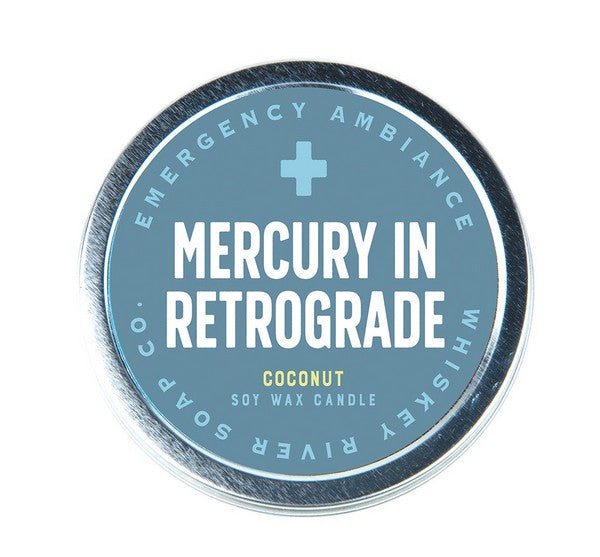 Mercury In Retrograde Emergency Ambience Candle Tin