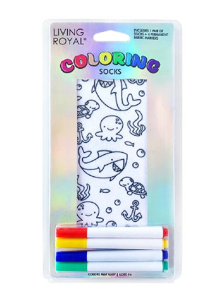 Living Royal Kids Colouring Socks | Ocean Pals