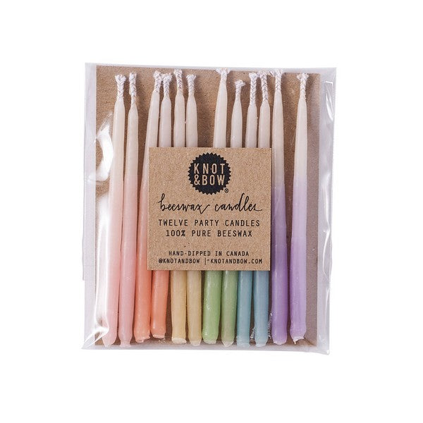 Assorted Ombre - Beeswax Birthday Candles