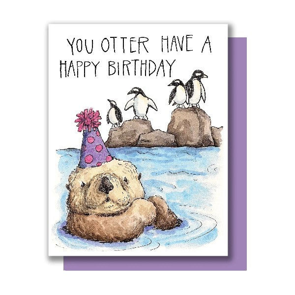 Otter Birthday Card