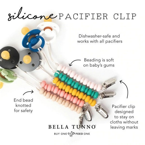 Bella Tunno Silicone Pacifier Clip | Rainbow