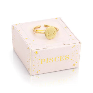 Lucky Feather Zodiac Signet Ring