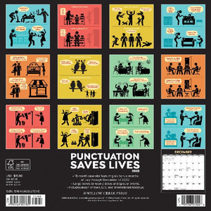 2023 Punctuation Saves Lives Wall Calendar