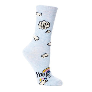 Blue Q Women's Crew Sock Up Yours | The Gifted Type
