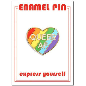 Queer AF Enamel Pin