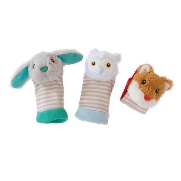Manhattan Toy Company Foot And Wrist Rattle Set Woodland Babies | The Gifted Type