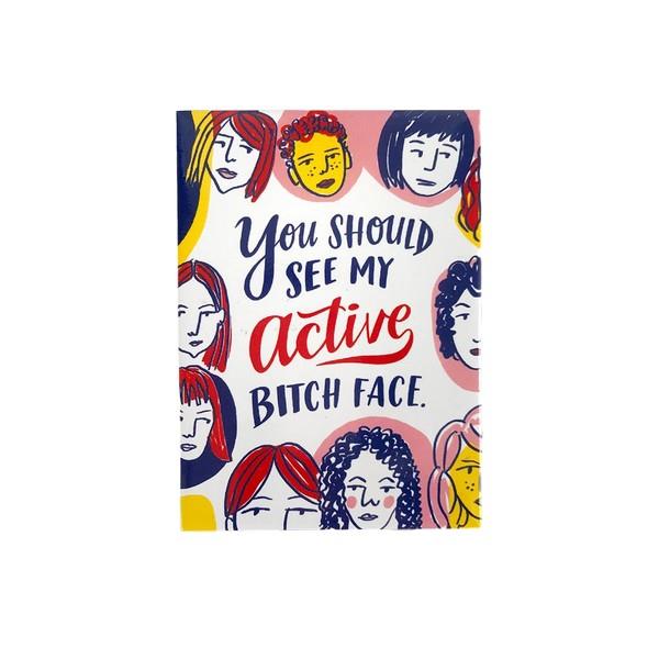 Emily McDowell Magnet Active Bitch Face | The Gifted Type
