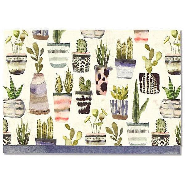 Watercolour Succulents Blank Notecards