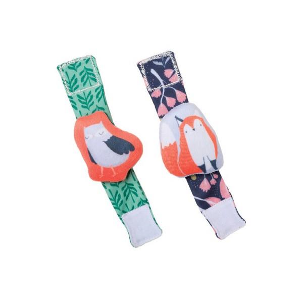 Manhattan Toy Company Wrist Rattle Set Fox And Owl | The Gifted Type