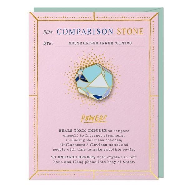 Comparison Stone Greeting Card - with Magnetic Pin