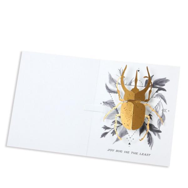Beetle Pop-Up Card Interior | Up With Paper | The Gifted Type