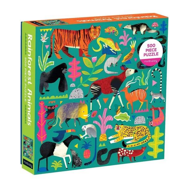 Mudpuppy 500 Piece Puzzle | Rainforest Animals