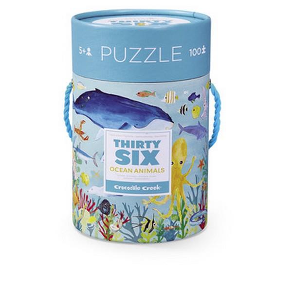 36 Ocean Animals Floor Puzzle - 100 Piece | The Gifted Type
