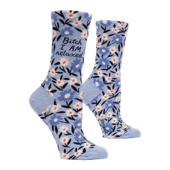 Bitch I Am Relaxed Women's Crew Socks | The Gifted Type