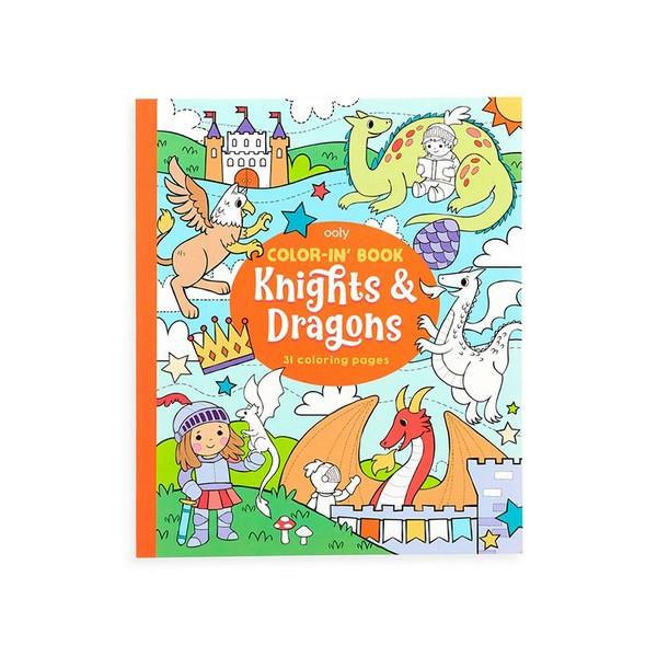 Knights & Dragons - Color-In-Book