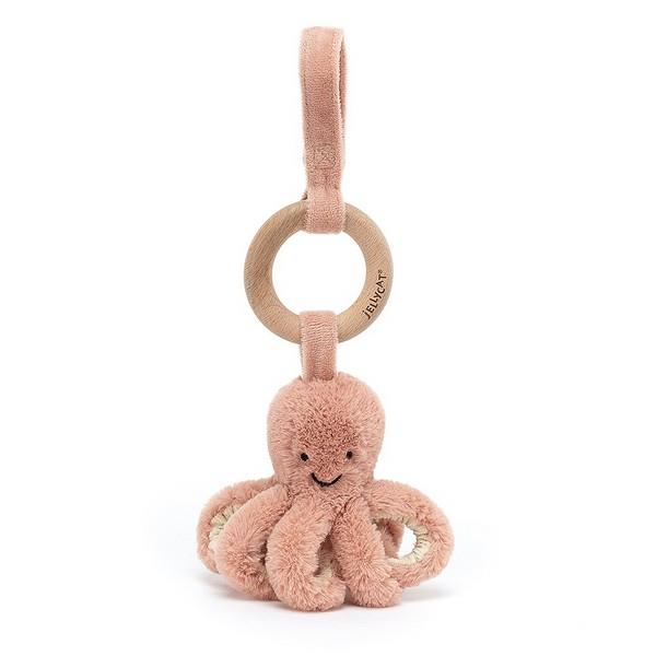 Jellycat Odell Octopus Wooden Ring Rattle