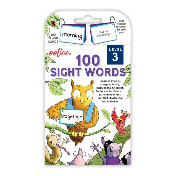 Eeboo Language Flashcards | 100 Sight Words - Level 3