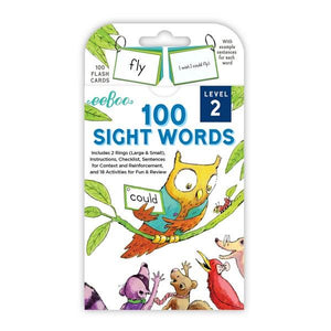 Eeboo Language Flashcards | 100 Sight Words - Level 2