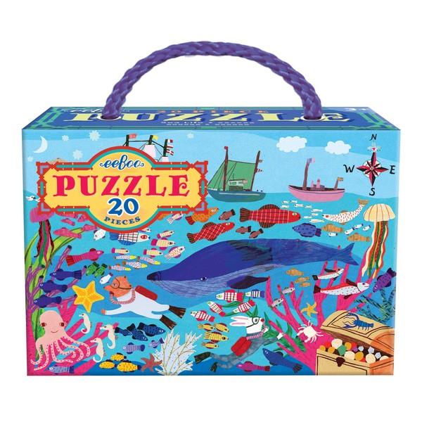 Eeboo 20 Piece Puzzle | Sea Life