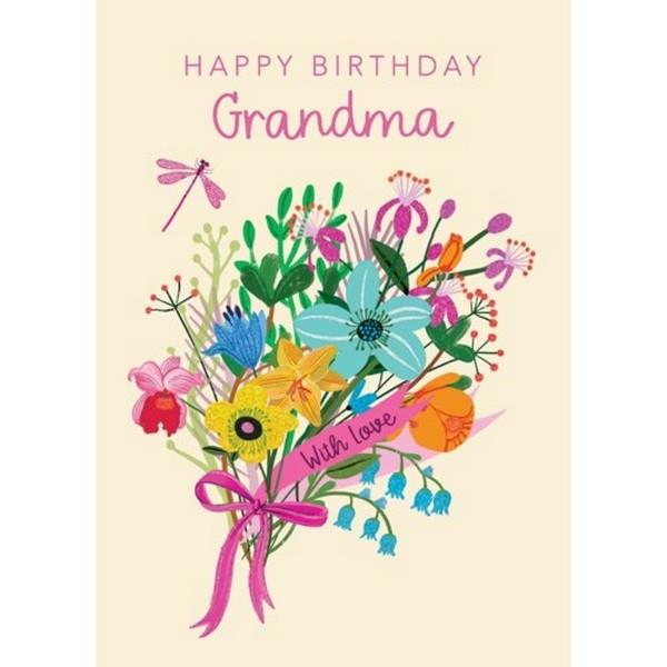Bouquet Grandma Birthday Card