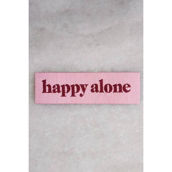 Happy Alone (Tiny) - Woven Patch