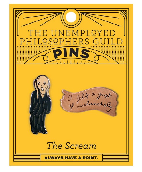 Unemployed Philosopher's Guild | The Scream/Melancholy Enamel Pin Set