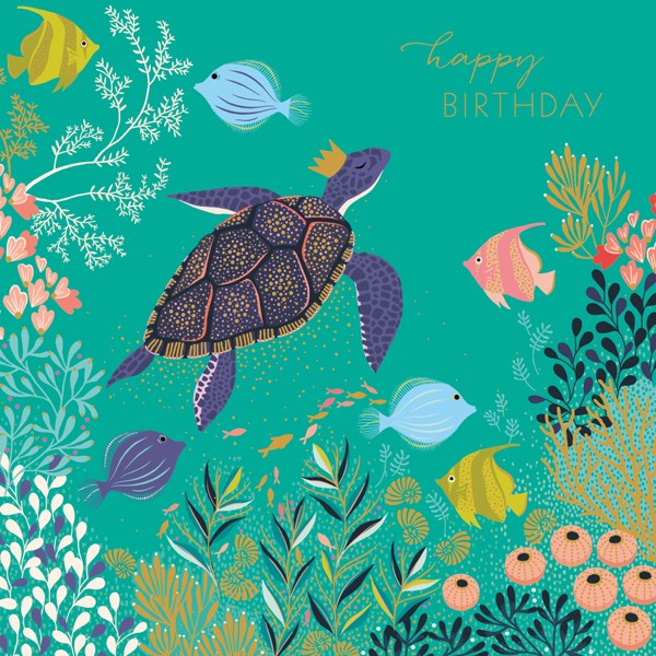 Sea Turtle Birthday Card