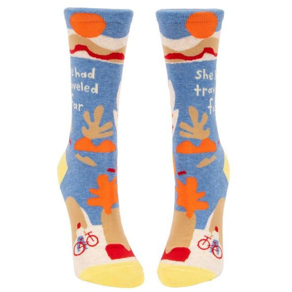 Blue Q Women's Crew Socks | She Had Travelled Far