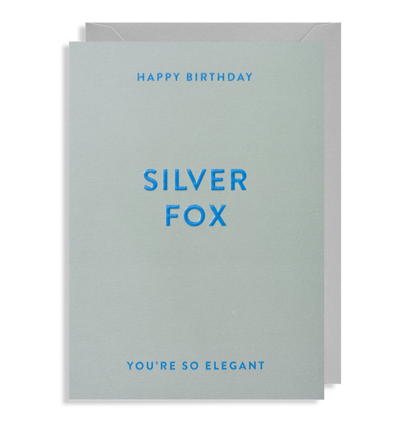 Silver Fox Birthday Card