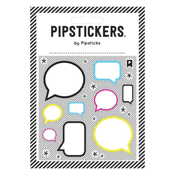 Pipsticks Colour-In Stickers | Speech Bubbles