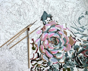 Pink Picasso Paint By Number Kit | Sensitive Succulent