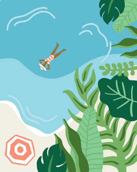 Pink Picasso Paint By Number Kit | Tropic Like It's Hot