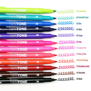 Tombow Twintone Brights Dual Tip Marker Set