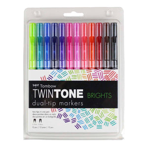 Tombow Twintone Brights Dual Tip Marker Set