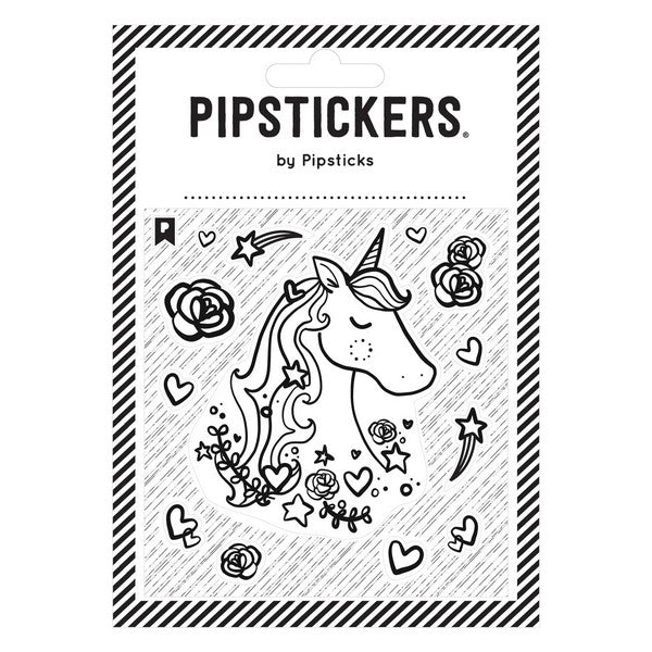 Pipsticks Colour-In Sticker | Unicorn