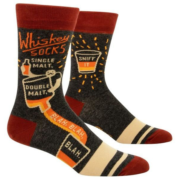 Blue Q Men's Crew Socks | Whiskey Shots
