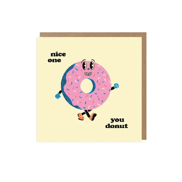Nice One Donut Congrats Card